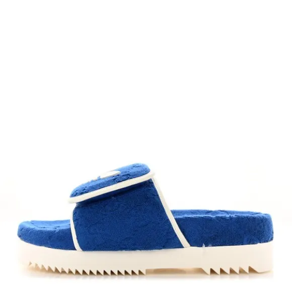Gucci x Adidas Terry Cloth GG Monogram Sandals Men’s UK 8 (US 8.5) /Womens US 10