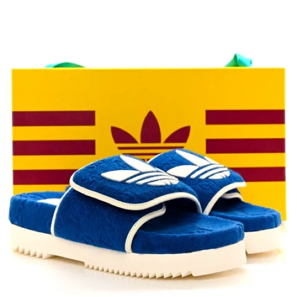 Gucci x Adidas Terry Cloth GG Monogram Sandals Men’s UK 8 (US 8.5) /Womens US 10