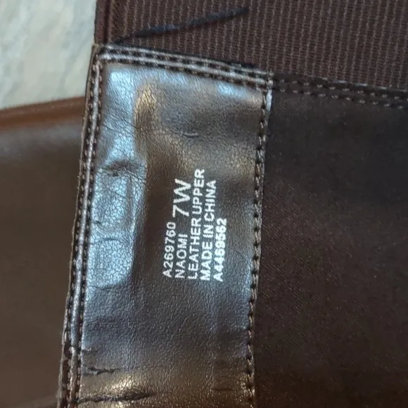 H by Halston Brown Leather Gored Naomi Riding Boots Size 7W Zip Up