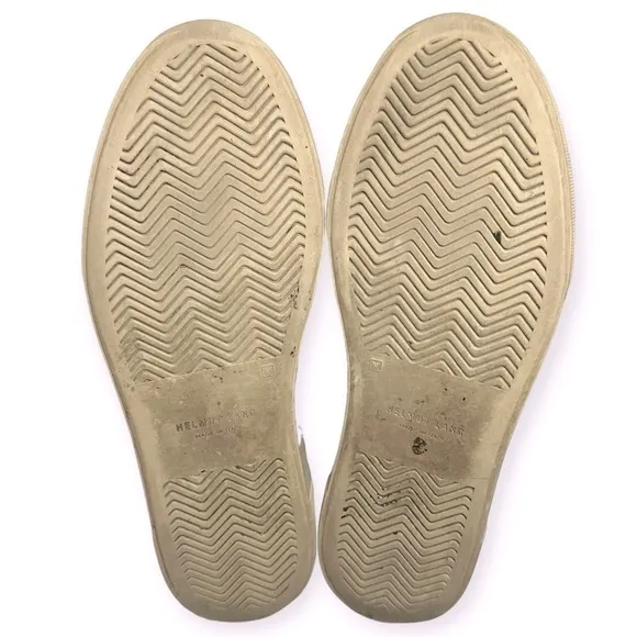 Helmut Lang Women’s Size 38 8 Ivory Cream Brushed Scuffed Up Suede Sneakers