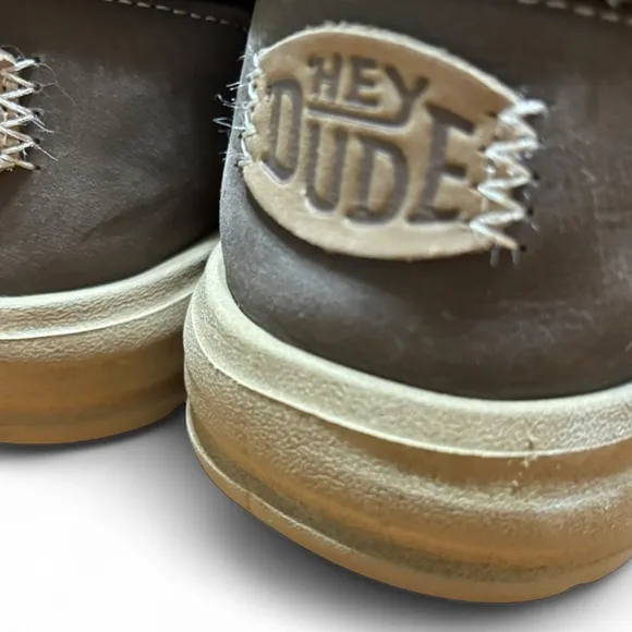 Hey Dude Brown Paul Nut Loafers Slip-Ons Worn Once Size 10 NIB