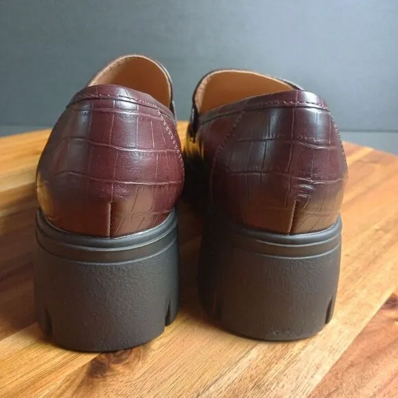 Hey Girl Corkys Womens Sz‎ 9 Chunky Keeper Lug Sole Loafers Brown Vegan Leather