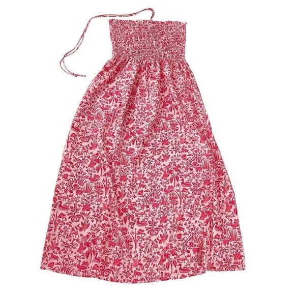 HILL HOUSE Size XL NWT Lucy Dress Strawberry Daiquiri Pink Sherwood Forest