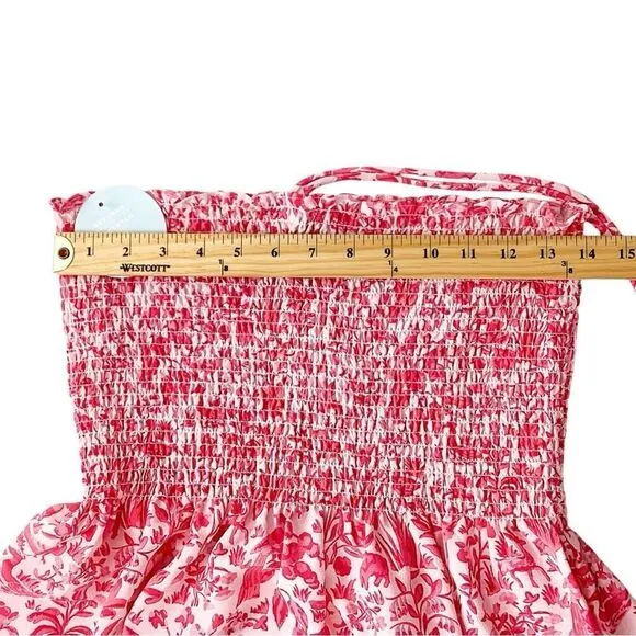 HILL HOUSE Size XL NWT Lucy Dress Strawberry Daiquiri Pink Sherwood Forest