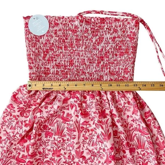HILL HOUSE Size XL NWT Lucy Dress Strawberry Daiquiri Pink Sherwood Forest