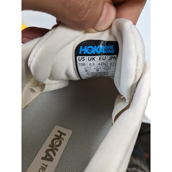 HOKA Women's Transport Sneaker White 1123154 US 10 B  EU 42 2/3