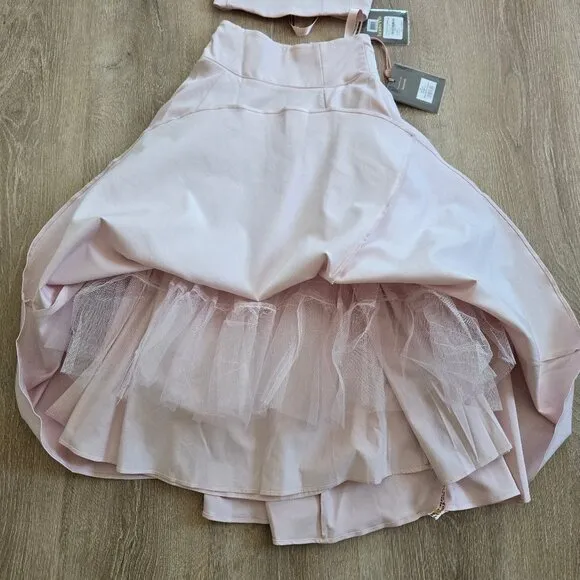 House of CB Pabla Bralette Top &amp; Rita Midi Skirt Set Pink XS New With Tags
