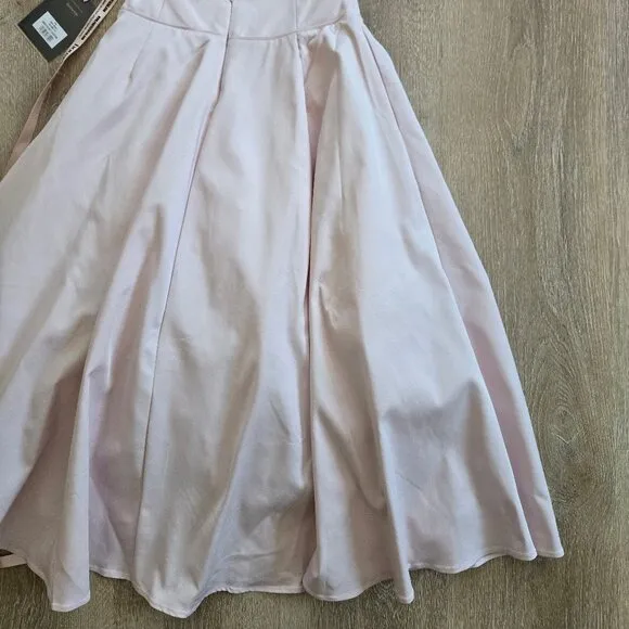 House of CB Pabla Bralette Top &amp; Rita Midi Skirt Set Pink XS New With Tags