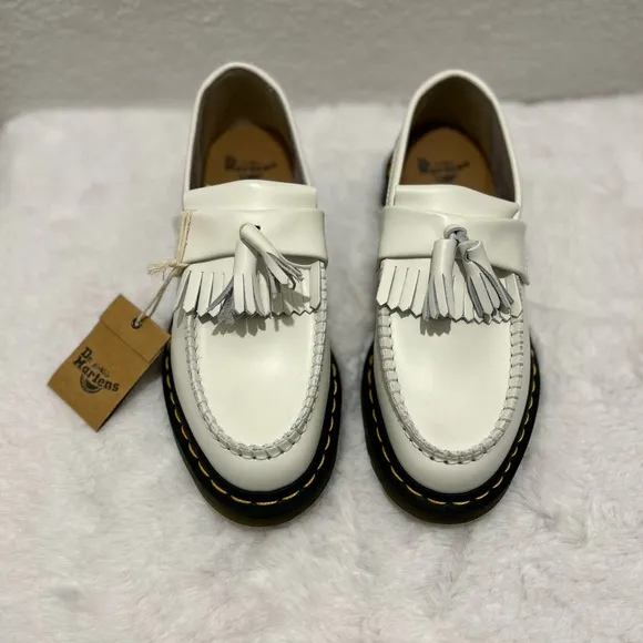 HP🎉NWT Dr Marten Adrian Tassle White Loafers