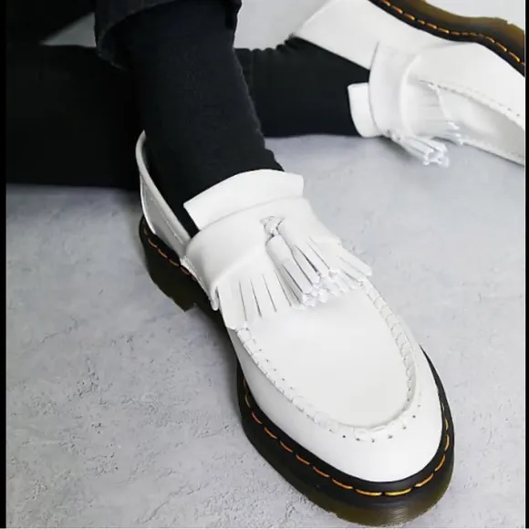 HP🎉NWT Dr Marten Adrian Tassle White Loafers