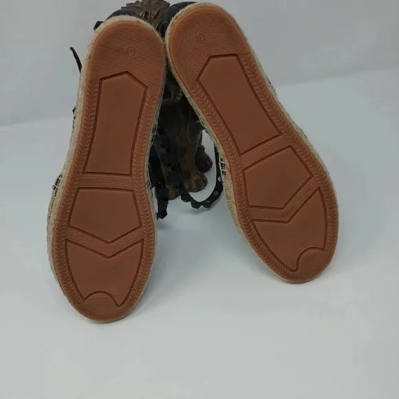 🥳🎉H/P🥳🎉Rebecca Minkoff Gilles Denim Studded Espadrilles Size 6