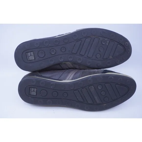 Hugo Boss Men Size 10 (EU 43) Boss Orange Shoe Lace Up Casual Sneakers Blue Gray