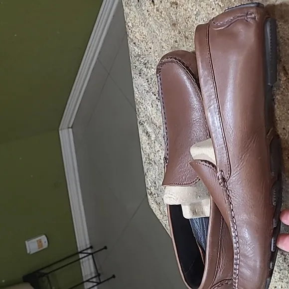 Hush Puppies Bounce Monaco II Brown Leather Loafers Size EU43 / US10