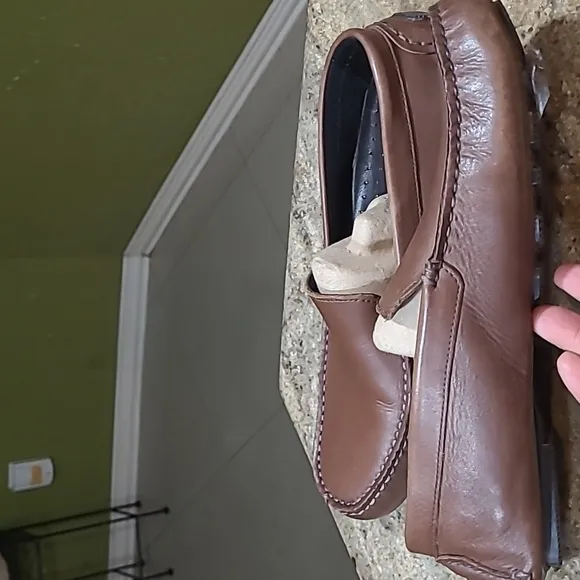 Hush Puppies Bounce Monaco II Brown Leather Loafers Size EU43 / US10