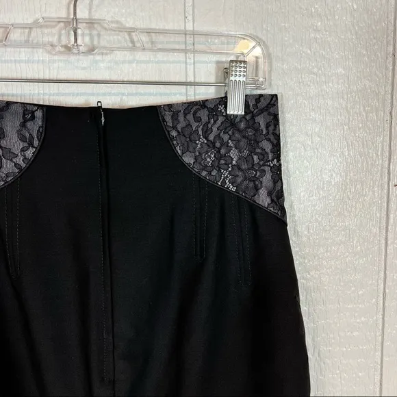 Hussein Chalayan Black Lace Designer Skirt