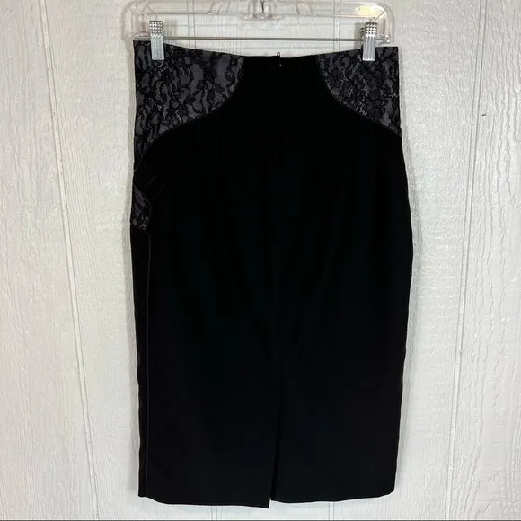 Hussein Chalayan Black Lace Designer Skirt