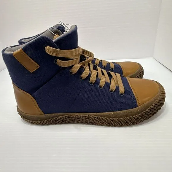 Hybrid Green Label The Wolsey 2.0 High Mens 10 US Navy Blue Brown Sneakers Shoes
