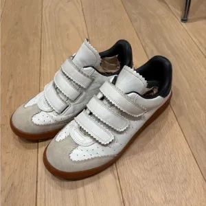 Isabel Marant Beth Velcro Sneakers in White and Black