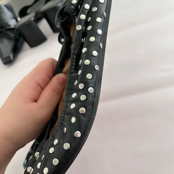 Isabel Marant Black Ballet Flats with Bow Detail