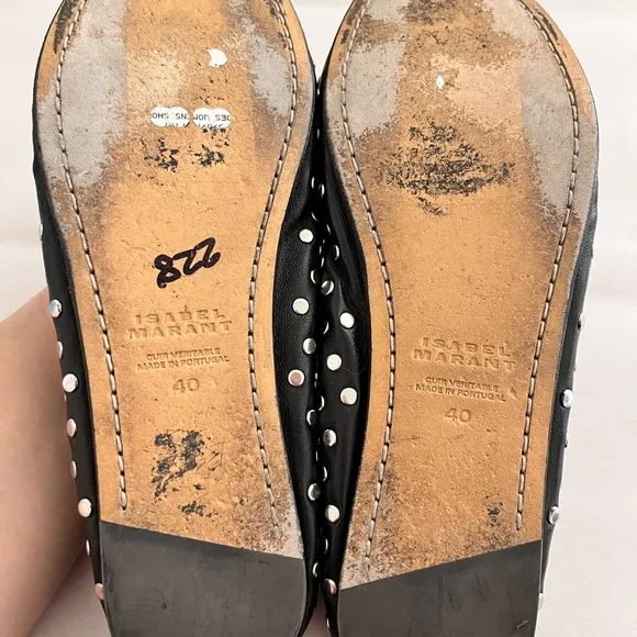 Isabel Marant Black Ballet Flats with Bow Detail