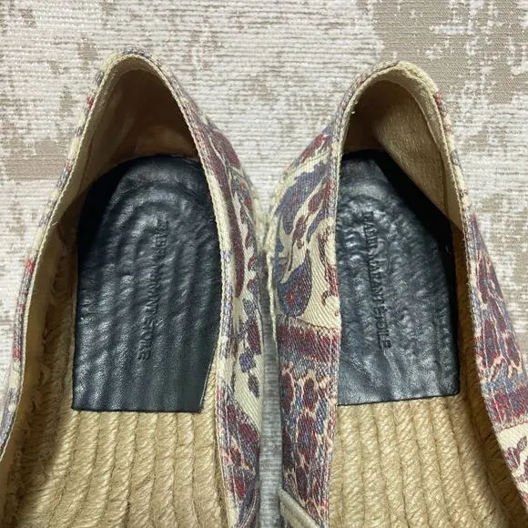 Isabel Marant Etoile Cana Paisley Espadrille Flats