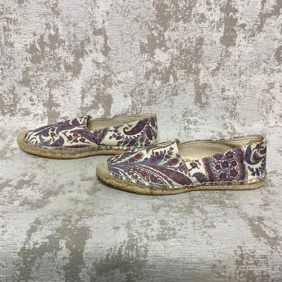 Isabel Marant Etoile Cana Paisley Espadrille Flats