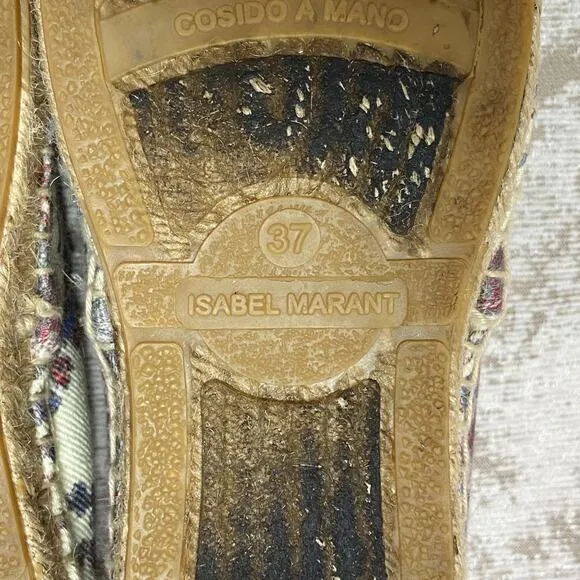Isabel Marant Etoile Cana Paisley Espadrille Flats