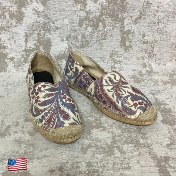 Isabel Marant Etoile Cana Paisley Espadrille Flats