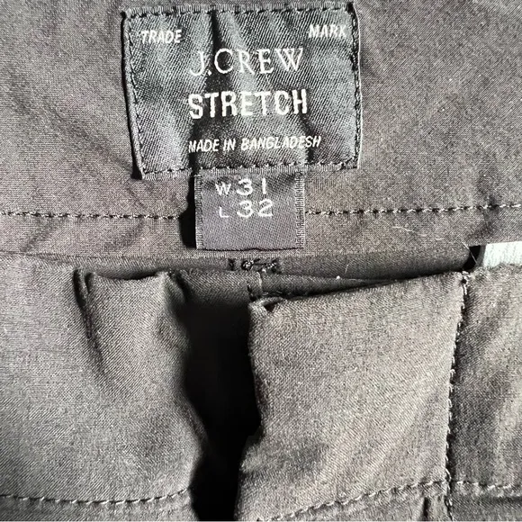 J. CREW BLACK 484 SLIM FIT STRETCH TECH CHINO SIZE 31x32