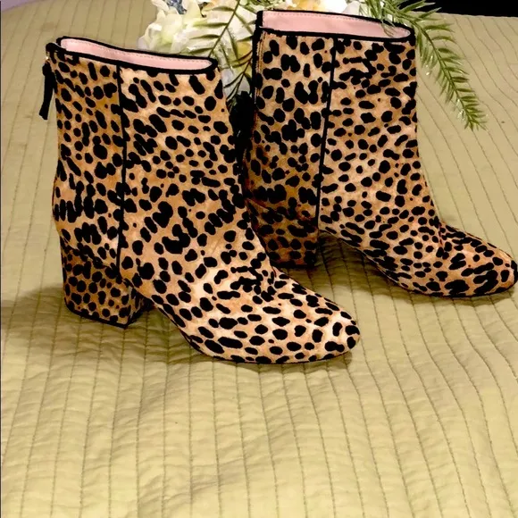 J Crew Calf Hair ankle boots