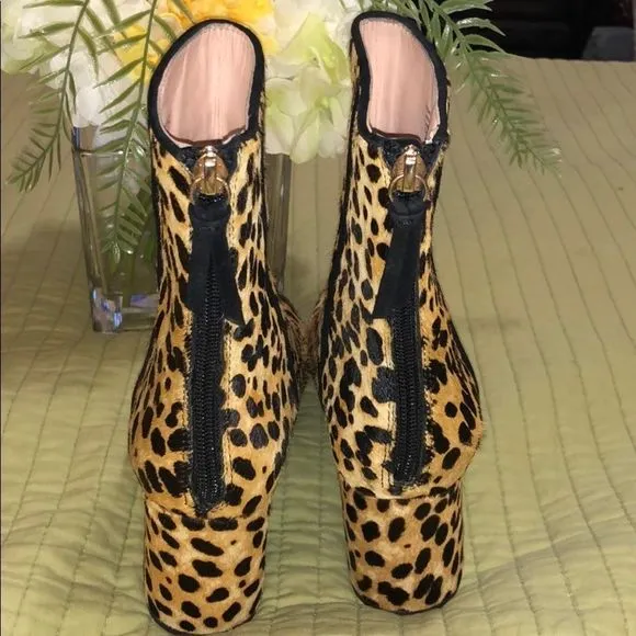 J Crew Calf Hair ankle boots