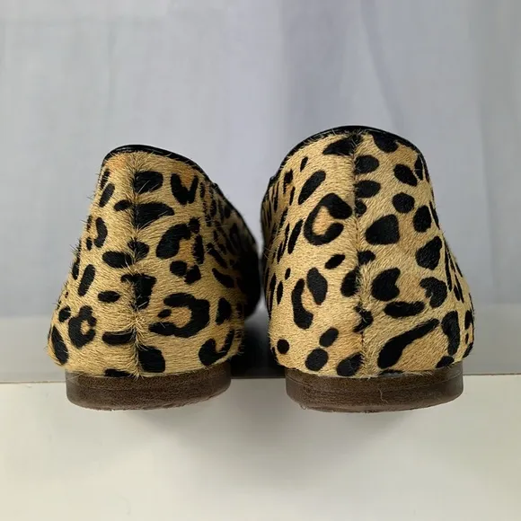 J. Crew Cora Leopard Calf Hair Loafers.