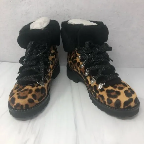 J Crew Nordic Boots in Leopard Calf Hair Size 7 &amp; 8 NIB