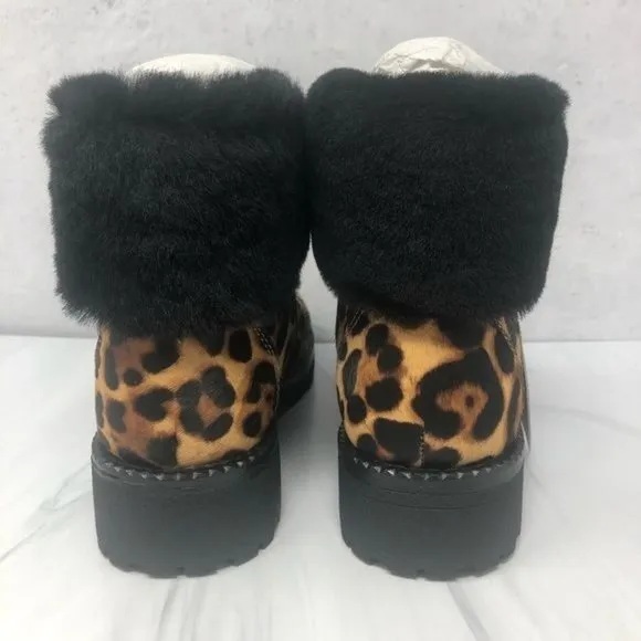 J Crew Nordic Boots in Leopard Calf Hair Size 7 &amp; 8 NIB