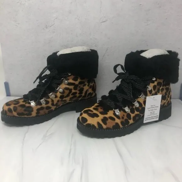 J Crew Nordic Boots in Leopard Calf Hair Size 7 &amp; 8 NIB