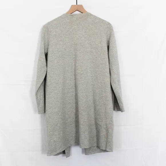 J Crew Women's Juliette Collarless Sweater-Blazer Heather Dove Grey Small