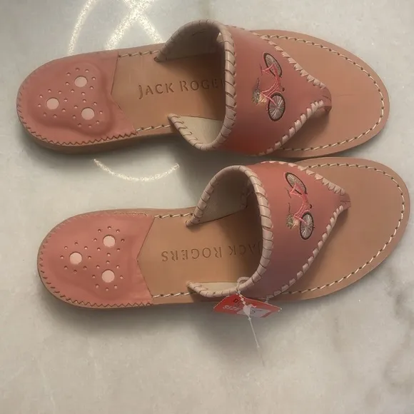 Jack Rogers bicycle graphic sandals Size 8 NWT