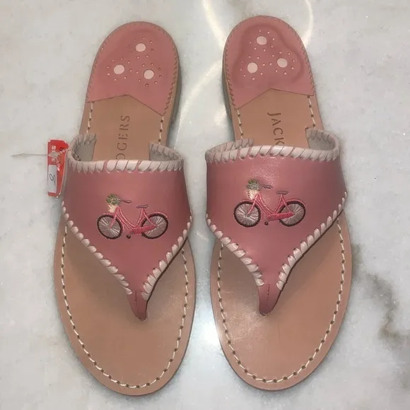 Jack Rogers bicycle graphic sandals Size 8 NWT