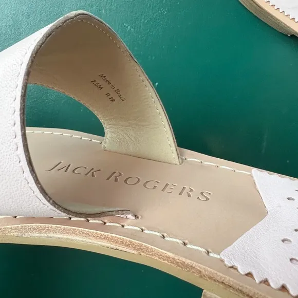 JACK ROGERS Capricorn Leather Thong Sandals