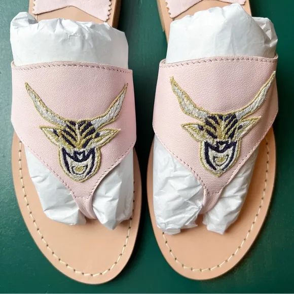 JACK ROGERS Capricorn Leather Thong Sandals