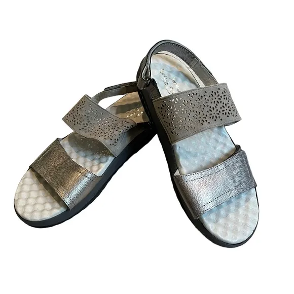 JAMBU Alba Non-Slip Sandals, Gunmetal/Grey, Sz 8