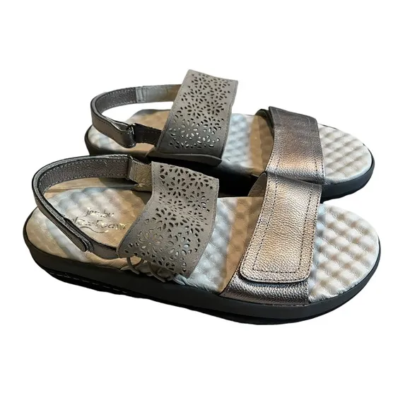 JAMBU Alba Non-Slip Sandals, Gunmetal/Grey, Sz 8