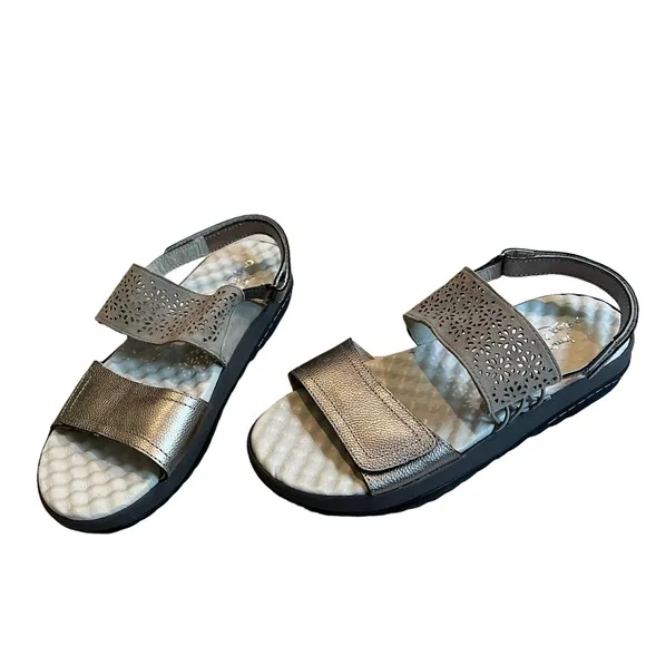 JAMBU Alba Non-Slip Sandals, Gunmetal/Grey, Sz 8
