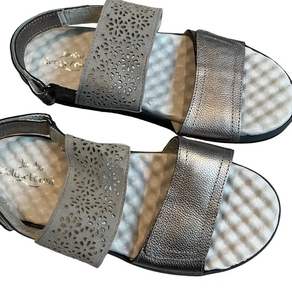 JAMBU Alba Non-Slip Sandals, Gunmetal/Grey, Sz 8