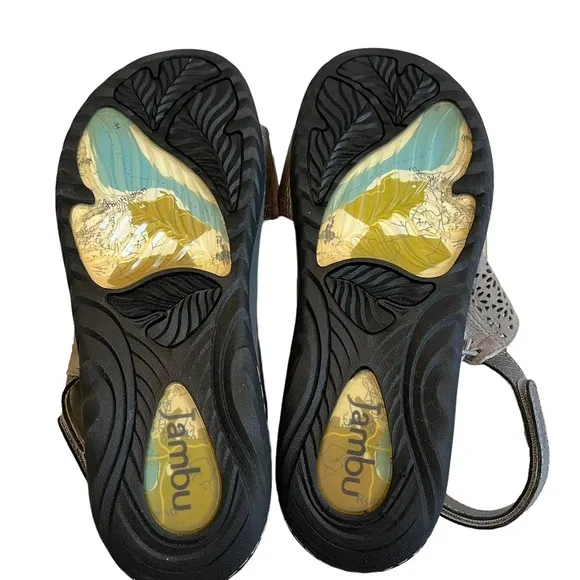 JAMBU Alba Non-Slip Sandals, Gunmetal/Grey, Sz 8