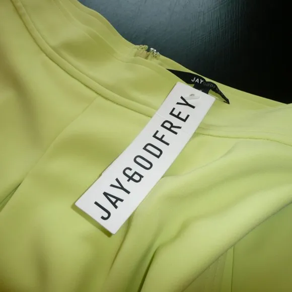 Jay Godfrey Mayweather Skirt Women's Regular Size 4 Skirt Bold Sunny Lime Color