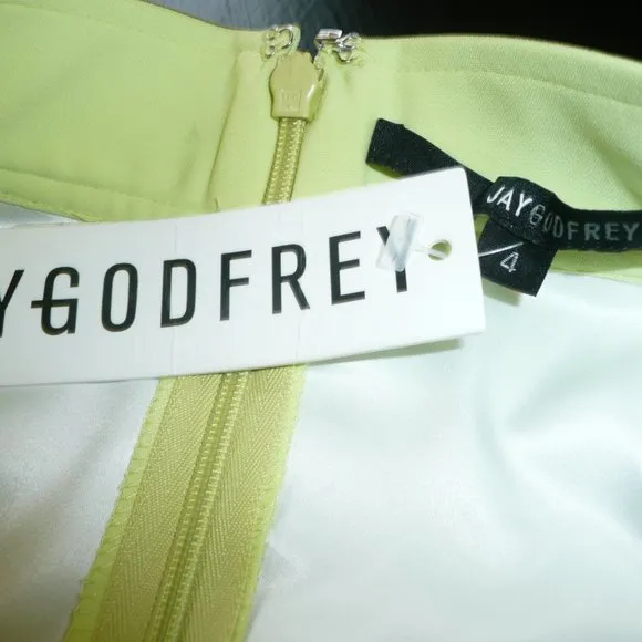 Jay Godfrey Mayweather Skirt Women's Regular Size 4 Skirt Bold Sunny Lime Color