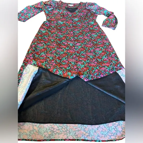 J.Crew Collection Drapey Puff Sleeve Dress Ratti Red Blooms Size 14 Maxi Sheath