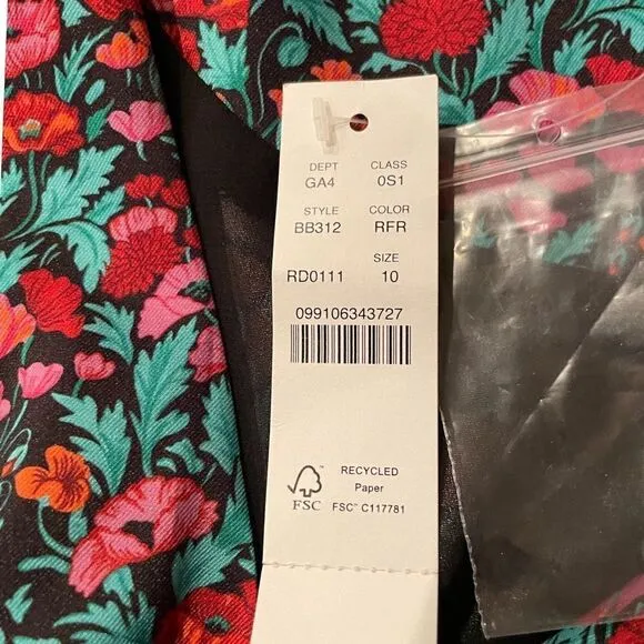 J. Crew Collection Drapey Ratti Floral Dress