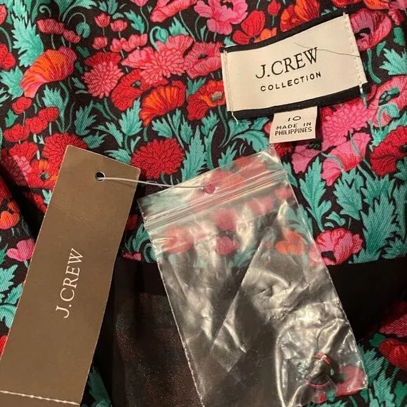 J. Crew Collection Drapey Ratti Floral Dress
